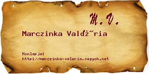 Marczinka Valéria névjegykártya