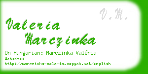 valeria marczinka business card