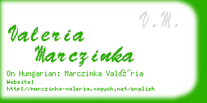 valeria marczinka business card